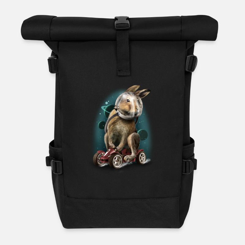 Rabbit race - Sac à dos roll top - noir