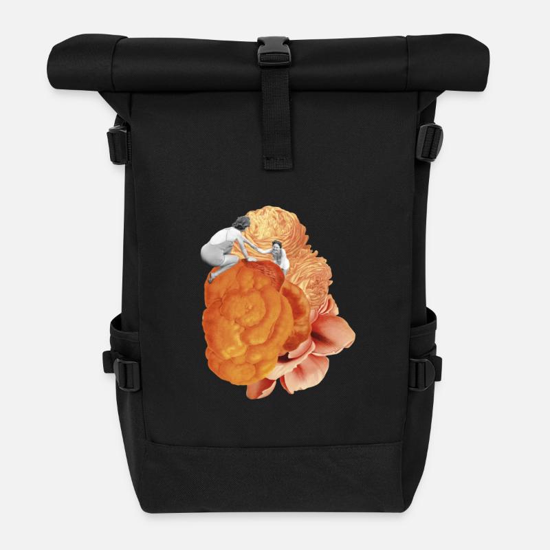 CRESTING BLOOM - Rolltop Rucksack - Schwarz