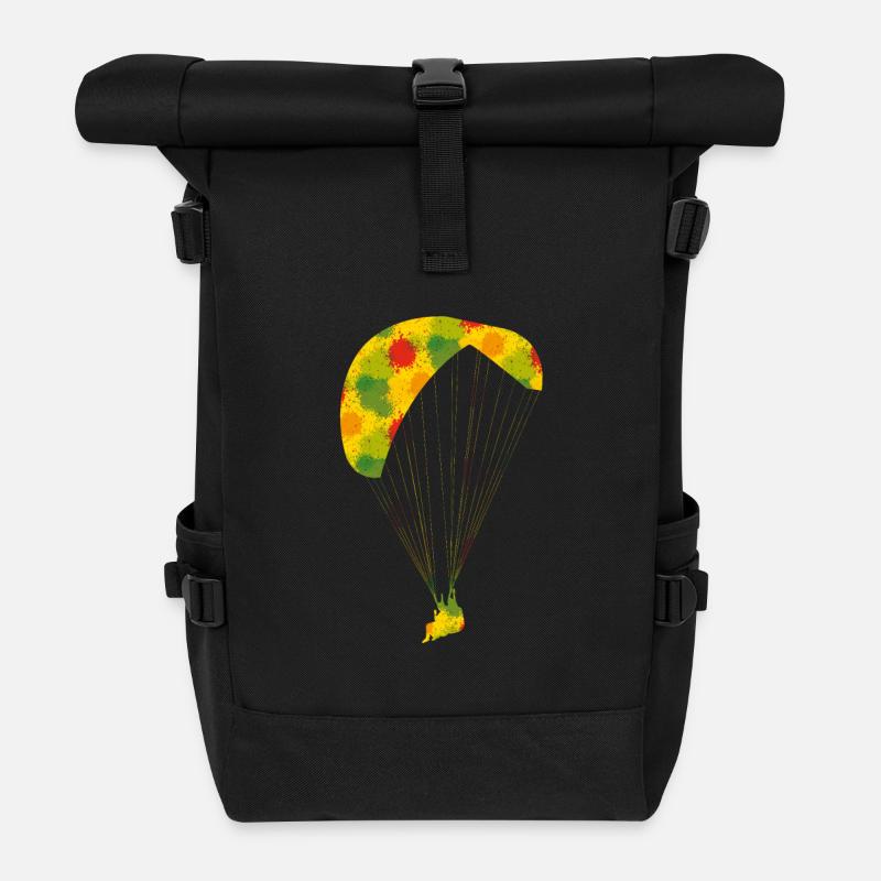 Gleitschirm - Rolltop Rucksack - Schwarz