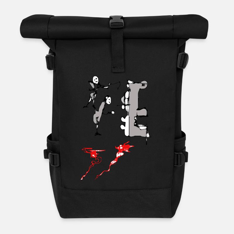 Monkey Dance - Roll Top Backpack - black