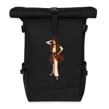 Charakter braun - Rolltop Rucksack - Schwarz - Vorne