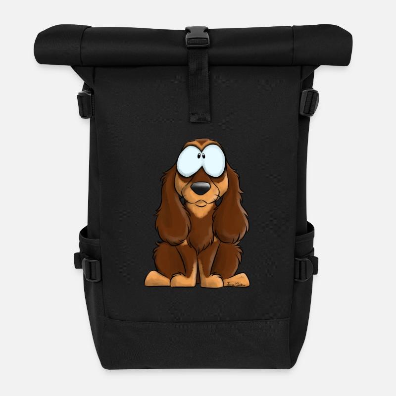 Je Suis Cocker Anglais Chocolat Feu - Sac à dos roll top - noir