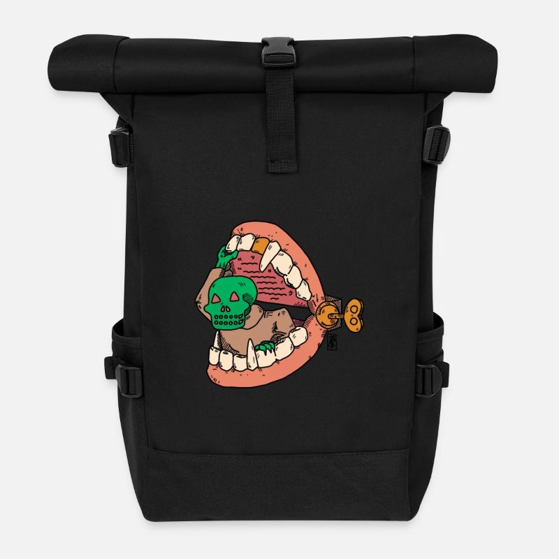 Zahnschmerzen - Rolltop Rucksack - Schwarz