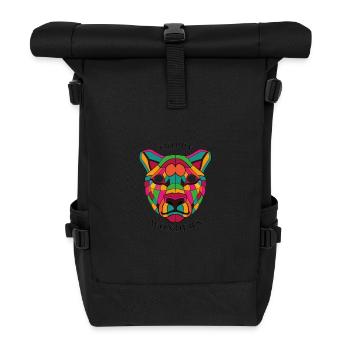 Trippy Wonders - Lion - Rolltop Rucksack - Schwarz - Vorne