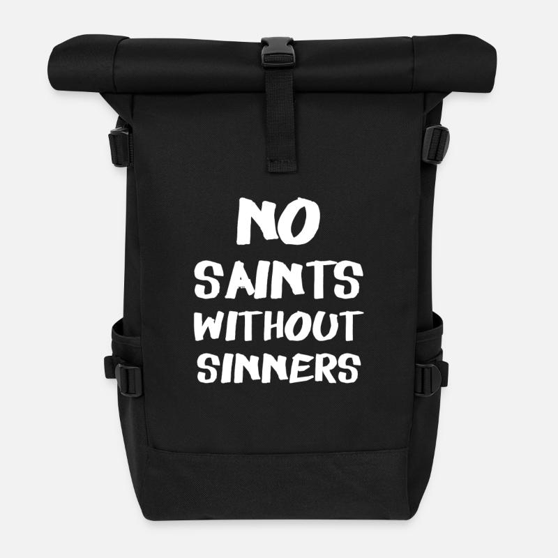 Aucun Saints Sans Sinners - Sac à dos roll top - noir