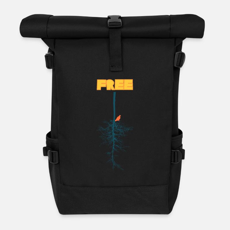 Free - Roll Top Backpack - black