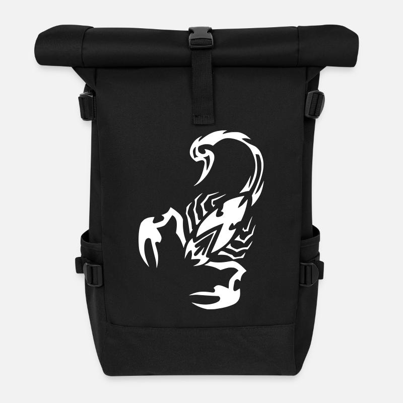 scorpion tribal by CustomStyle - Sac à dos roll top - noir
