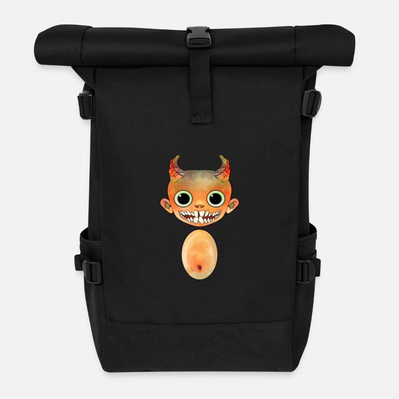 Kleines Monster - Rolltop Rucksack - Schwarz