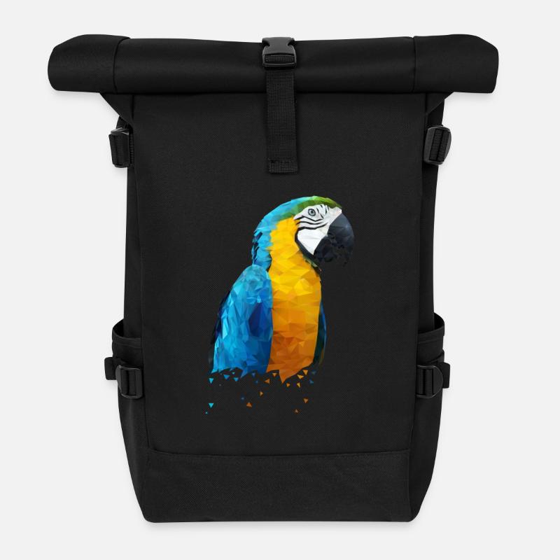 Papagei - Rolltop Rucksack - Schwarz