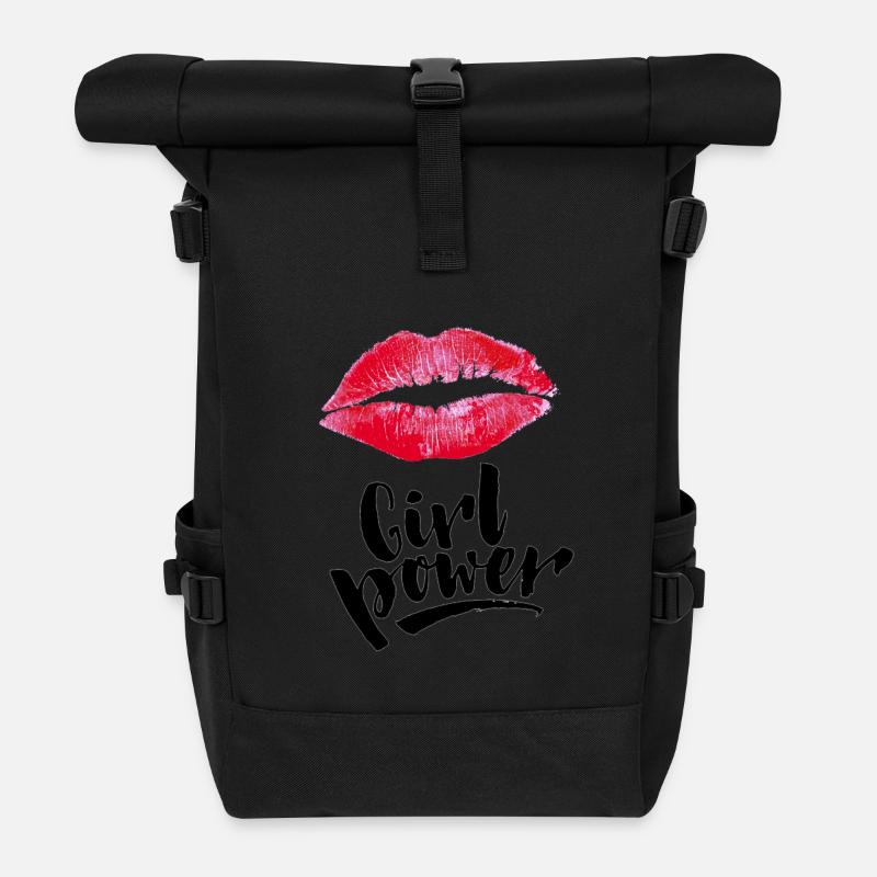 Girl Power - Rolltop Rucksack - Schwarz