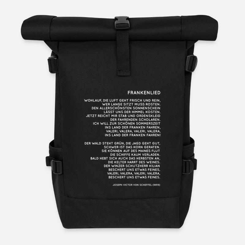 Franken Frankenlied - Rolltop Rucksack - Schwarz