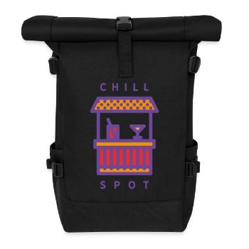 CHILL SPOT - Roll Top Backpack - black - Front