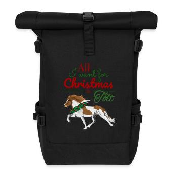 Tout ce que je veux pour Noël, c'est Tölt - Fuchsschecke - Sac à dos roll top - noir - Devant