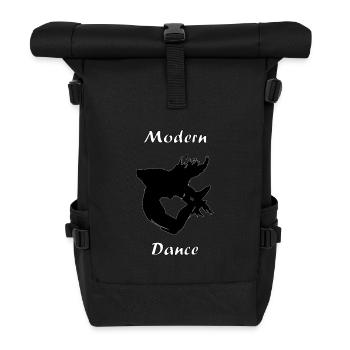 modern dance tyle 2 - Roll Top Backpack - black - Front
