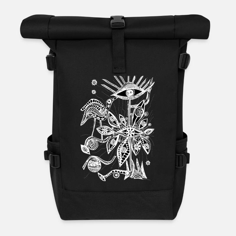 Fantasy world - Roll Top Backpack - black