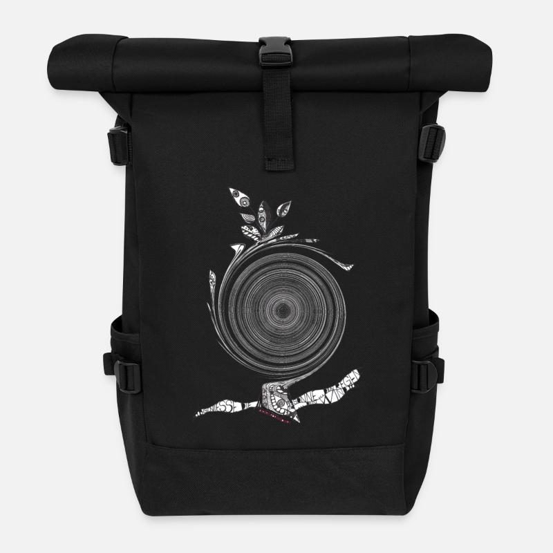 La puissance du milieu - Sac à dos roll top - noir