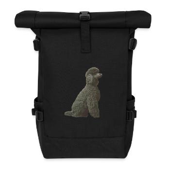 Schwarzer Pudel - Rolltop Rucksack - Schwarz - Vorne