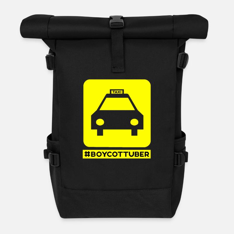 Taxi Boycott UBER - Sac à dos roll top - noir