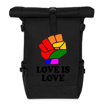 Love is love - Sac à dos roll top - noir - Devant