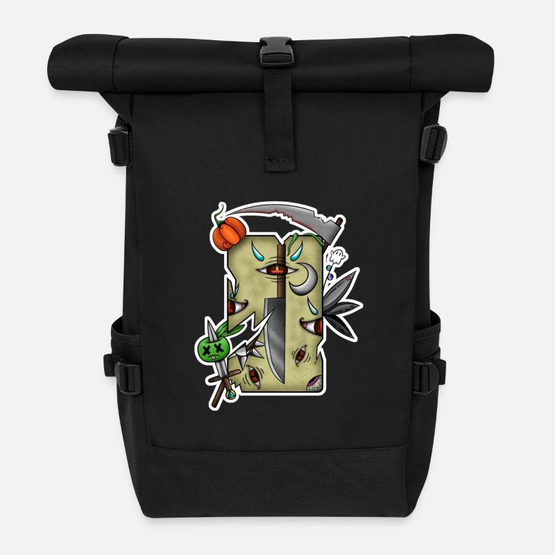 Tarot Abîmé Halloween ! - Sac à dos roll top - noir