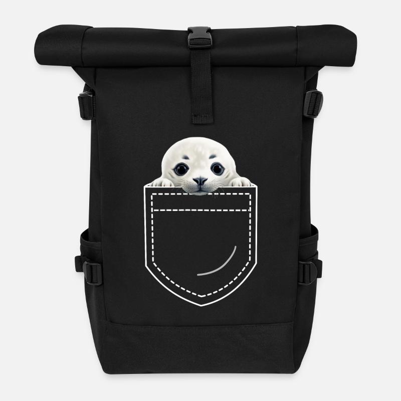 Robbe - Rolltop Rucksack - Schwarz