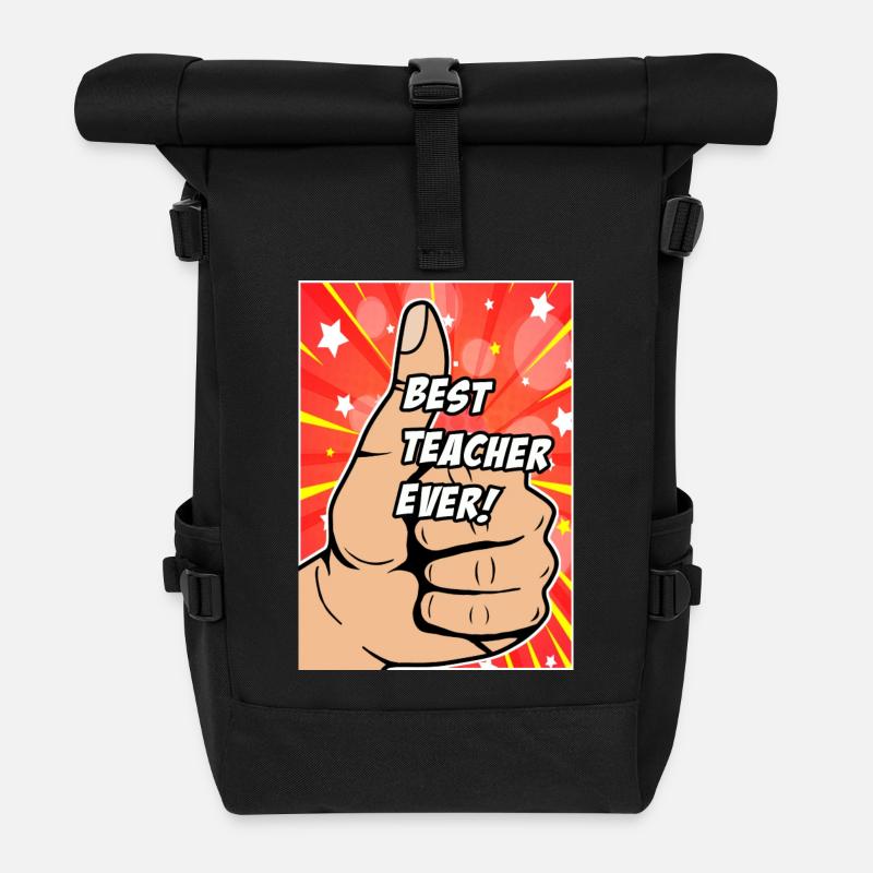 Bester Lehrer aller Zeiten - Rolltop Rucksack - Schwarz
