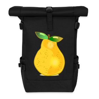 FRUIT RIPE PEAR - Roll Top Backpack - black - Front