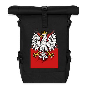 Poland Polska Eagle Flag Flag Epic Gift - Roll Top Backpack - black - Front