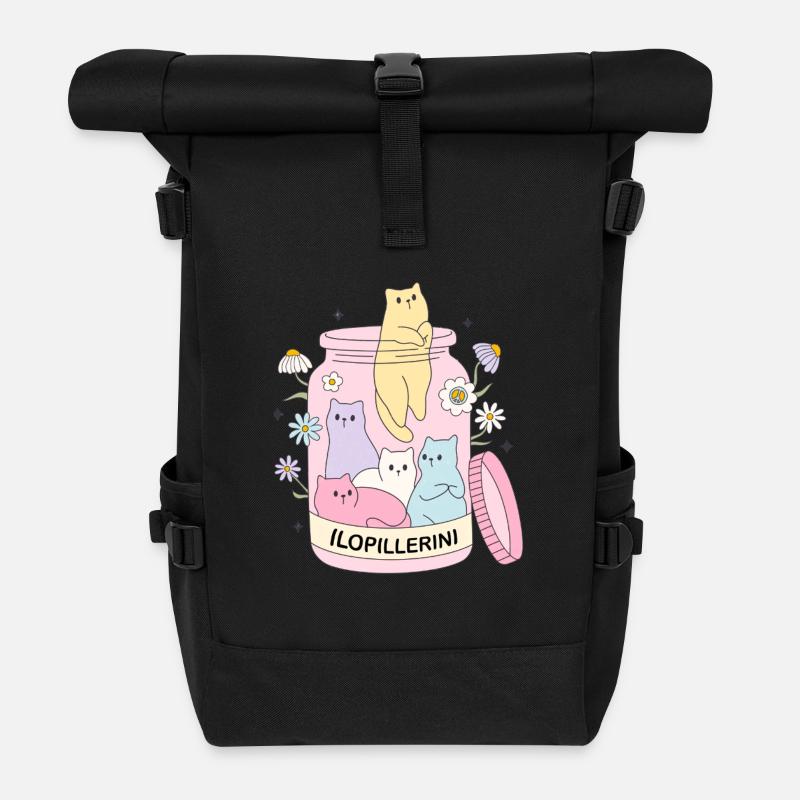 MA PILULE DE JOIE - Sac à dos roll top - noir