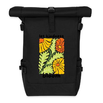 🌼 Let Kindness Bloom 🌼 - Rolltop Rucksack - Schwarz - Vorne