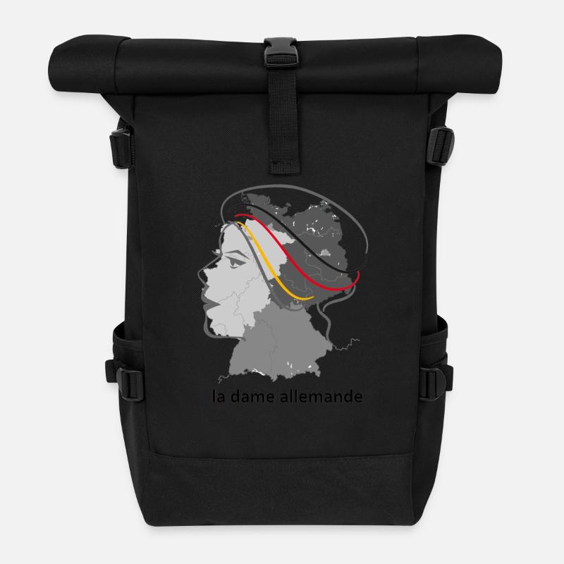 La Dame Allemande Design - Rolltop Rucksack - Schwarz