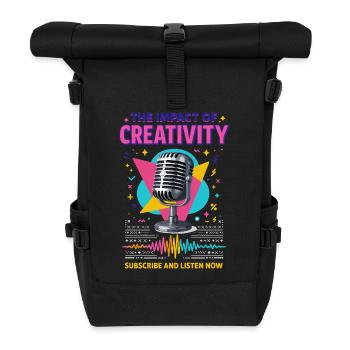 The power of creativity - Roll Top Backpack - black - Front