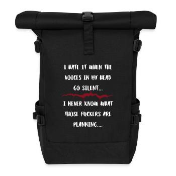 Voices in My Head Silent Threats - Roll Top Backpack - black - Front