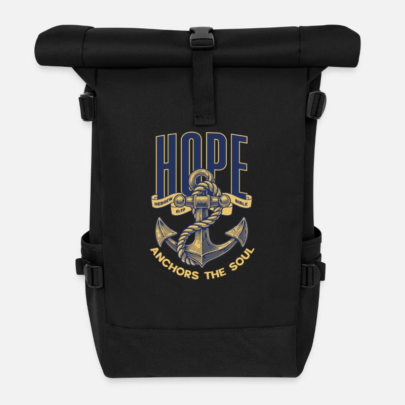 Hoffen - Rolltop Rucksack - Schwarz