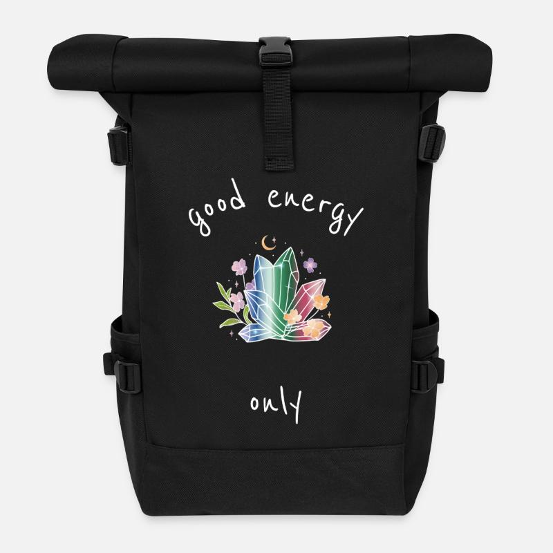 Good_energy_only - Rolltop Rucksack - Schwarz