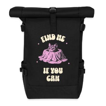 Find me if you can - Rolltop Rucksack - Schwarz - Vorne