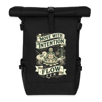 Movement with Intention: Zen Flow - Roll Top Backpack - black - Front