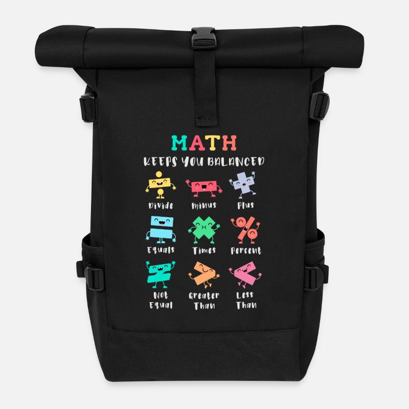 Les maths vous maintiennent en équilibre - Sac à dos roll top - noir
