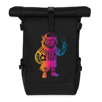 Soccer Owl - Sac à dos roll top - noir - Devant
