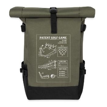 Plan de jeu de golf breveté - Sac à dos roll top - olive/noir - Devant