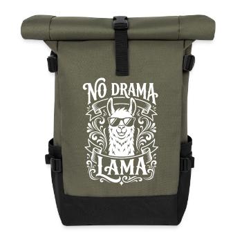 No Drama Lama avec des lunettes de soleil - Sac à dos roll top - olive/noir - Devant