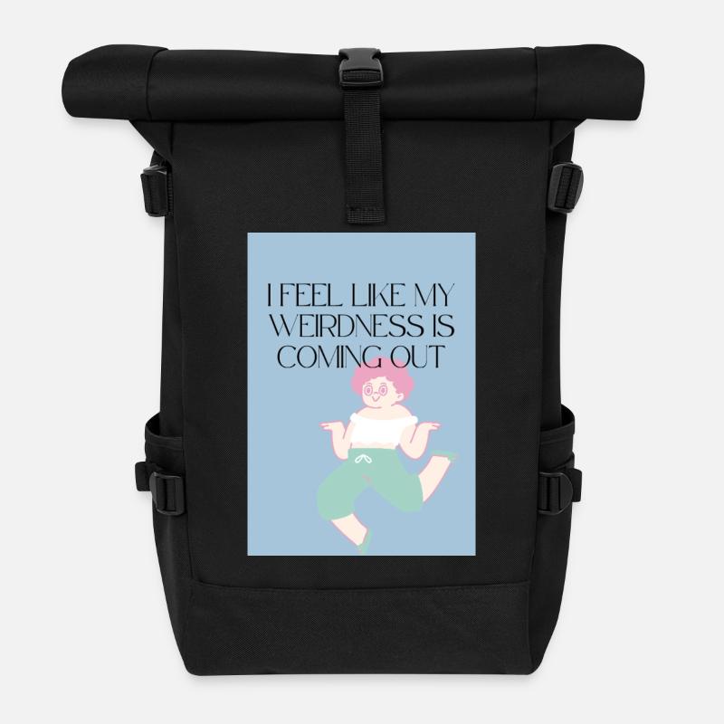 Sich seltsam fühlen - Rolltop Rucksack - Schwarz