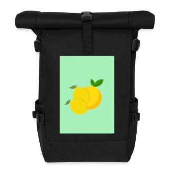 Zitronen - Rolltop Rucksack - Schwarz - Vorne