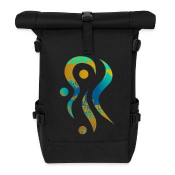 Yoga design_14 - Sac à dos roll top - noir - Devant