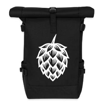 Hopfen Symbol - Rolltop Rucksack - Schwarz - Vorne