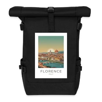 Dusk over Florence Cathedral - Roll Top Backpack - black - Front