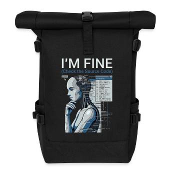 Check The Source Code - Roll Top Backpack - black - Front