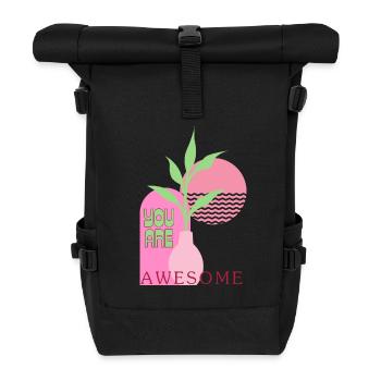 Tu es incroyable - Sac à dos roll top - noir - Devant