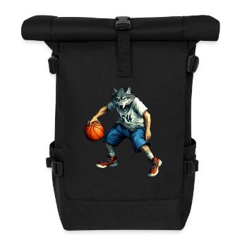 Joueur de basket-ball Wolf - Sac à dos roll top - noir - Devant