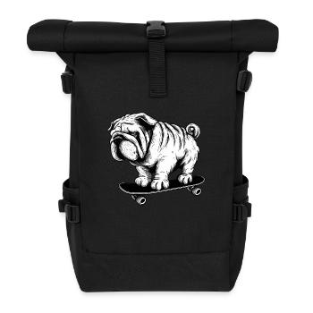Skater Pug: Le Roi de la rue - Sac à dos roll top - noir - Devant